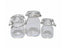 Miniature Glass Preserving Jars, 3 Dollhouse Clear Kitchen Storage Jars, Mini Canning Jars