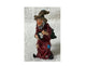 Miniature Halloween Witch Figurine Stirring  a Cauldron
