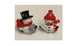 Miniature Pair of Holiday Snowmen