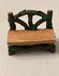 Miniature Faux Wood Bench with Vines, 2"