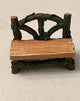 Miniature  Faux Wood Bench with Vines, 2"