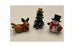 Miniature Holiday Snowman with a Reindeer & Christmas Tree