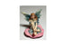 Miniature Blue Wing Fairy Sitting on a Pink Flower