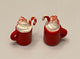 Pair of Miniature Dollhouse Holiday Red Mugs with Candy Canes