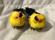 Pair of Yellow, Orange and Black Birds, 4.5" Birds