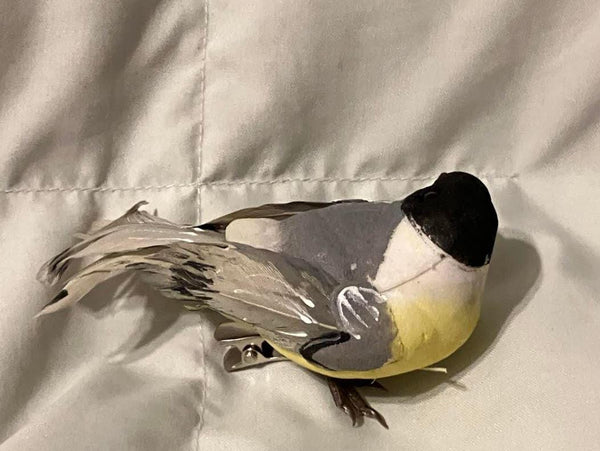 Pair of Gray, Yellow & Black Birds, 4.5