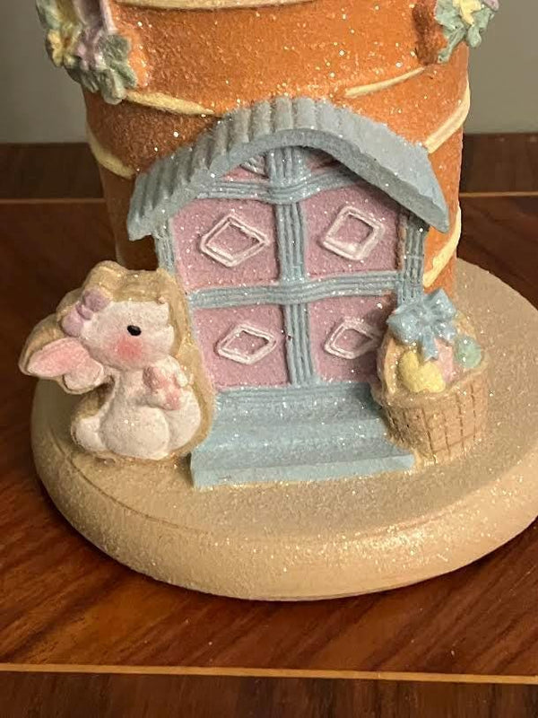 Carrot House with Bunnies Glittery Light Up LED Spring House 8