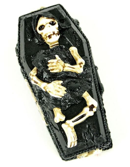 Black Skeleton Casket