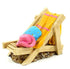 Beach Chair with Towel and Hat