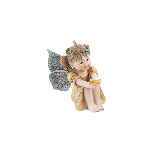 Sitting Fairy with Gem in Gold