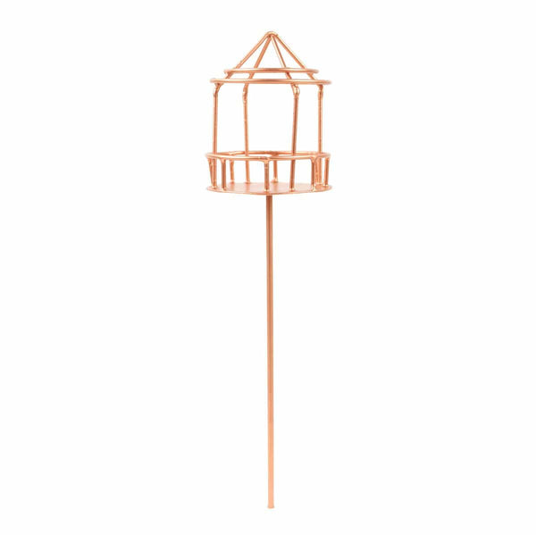 Copper Wire Bird Cage on Stand