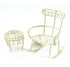 Cream Rocking Chair with Table