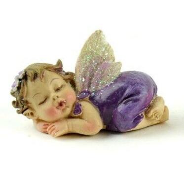 Sleeping Fairy Baby in Purple