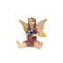 Sitting Fairy with Gazing Ball in Red