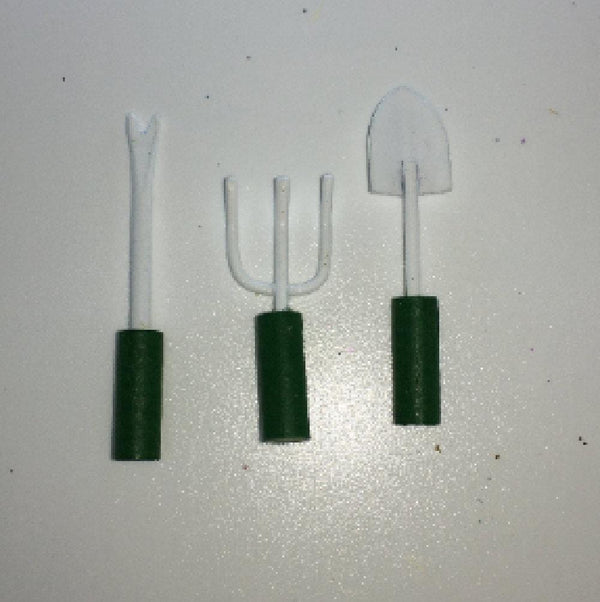 White and Green Garden Tools