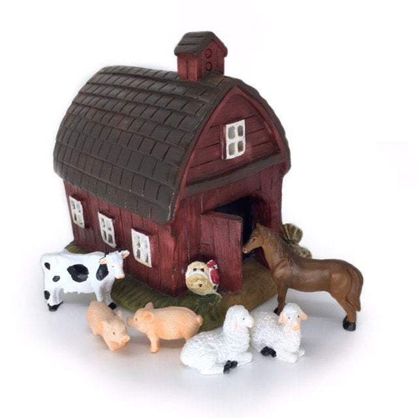 Choice of Red Barn and Farm Animals