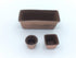 Set of 3 Micro Mini Brown Planters,
