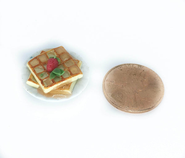 Dollhouse Waffles or Pancakes on a Plate