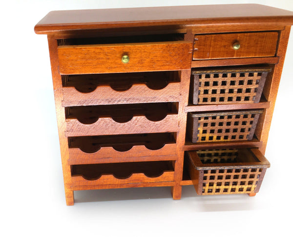 Dollhouse Wooden Wine Cabinet