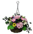 Artificial Miniature Carnation Hanging Basket