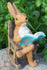 Rabbit Reading a Book Figurine