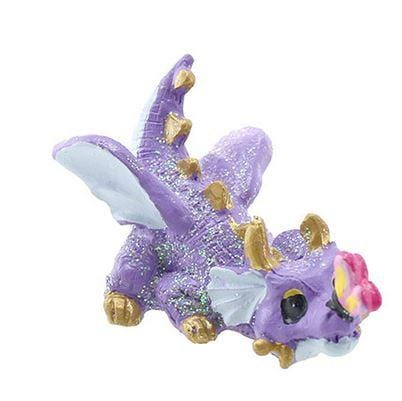 Glittery Purple Dragon with Wings
