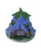 Blue Flower Petal Roof House, Spring Fairy House, Zen Garden, Campanula House, Terrarium House