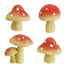 Set of 4 Red Fairy Garden Mushrooms, 1.25&quot; Spotted Mushrooms,  Fairy Garden Accessory,  Terrarium Mushrooms