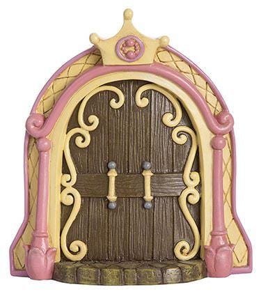 Fairy Tale Door, Pink and Yellow Fairy Princess Door, Fairy Garden Castle Door,  Fairy Garden Accessory