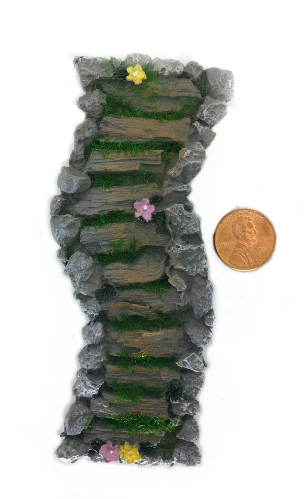 Miniature Wood and Stone Path with Moss,  Fairy Garden Path,  Fairy Garden Landscaping, Terrarium  Walkway