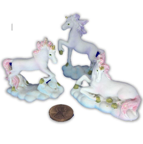 White Unicorn with Pink or Purple Mane, Miniature Fairy Tale Unicorn, Mythical Animal, Enchanted Garden, Unicorn Cake Topper