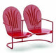 Miniature Red, Green or Yellow Double Glider Chair