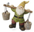 Gnome Carrying Buckets,  Garden Gnome on a Stake, 3.5" Hard Working  Fairy Garden Gnome