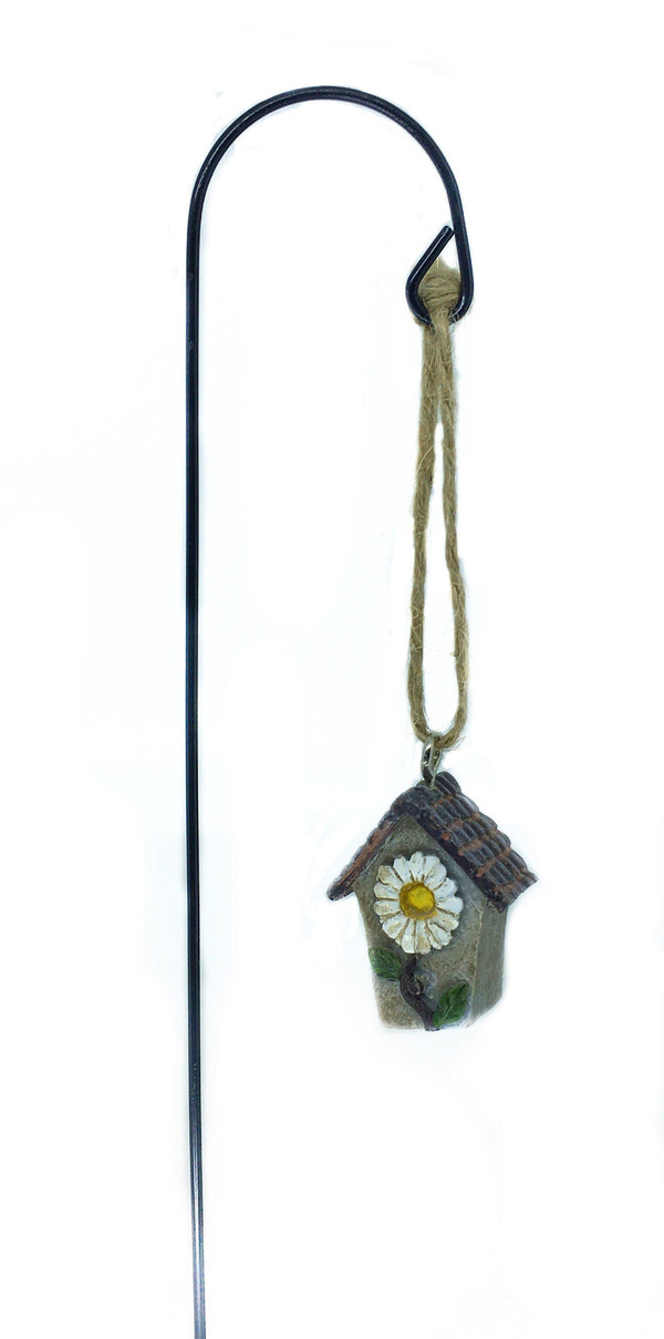 Miniature Daisy Birdhouse with Shepherds Hook, 1.5