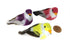 Artificial Bird Set, 3" Birds in Yellow, Dark Pink, Purple, Miniature Birds on a Clip