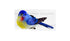 Miniature Yellow and Blue Bird on a Clip, Artificial 3" Yellow Breasted Bird