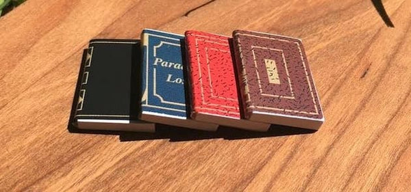 Miniature Books in Assorted Colors, Dollhouse Library Books, Miniature Books with White Pages