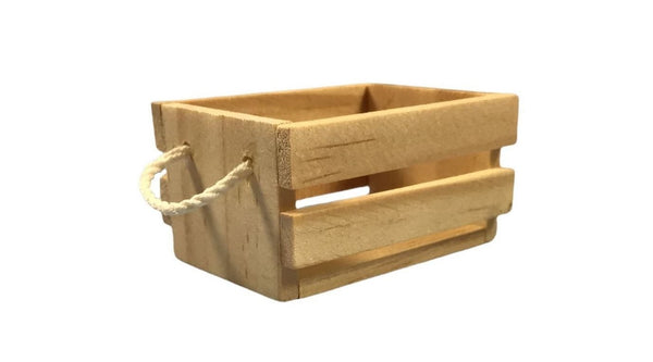 Miniature Wood Crate, Fairy Garden Crate for Fruits, Vegetables, Flowers