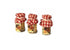 Miniature Honey Jars, Set of 3 Dollhouse Kitchen Jars, Red Check Covered Jars