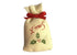 Miniature Christmas Sack, Cream Color Sack with Red Bow Ornament
