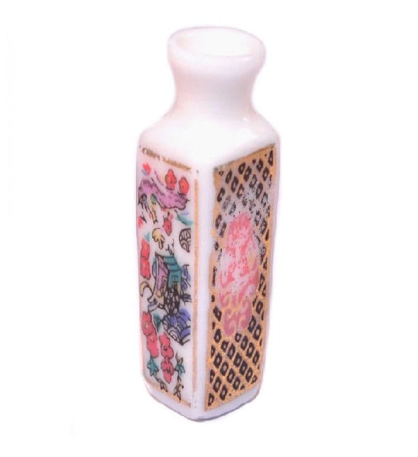Miniature Decorative Imari Painted Vase, Japanese Dollhouse Vase