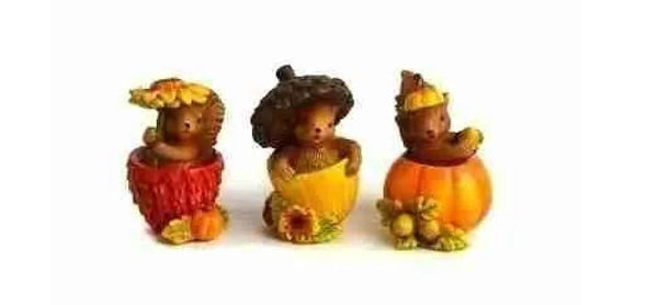 Fall Squirrel in a Pumpkin, Miniature Squirrel in a Pumpkin, Squirrel Cake Topper