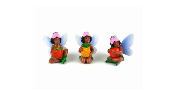 Fruit Fairy of Color, African American Baby Holding a Strawberry, Fairy Cake Topper
