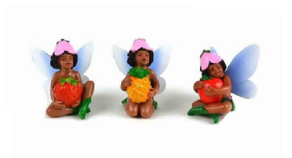 Fruit Fairy of Color, African American Baby Holding a Pineapple, Fairy Cake Topper