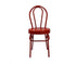 Red Metal Dollhouse Chair, Dollhouse Kitchen Chair,  Miniature Red Retro Diner Chair, Dollhouse Furniture