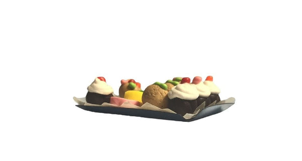 Dollhouse Miniature Cake Tray,  Miniature Dessert Tray, Dollhouse  Kitchen Supply