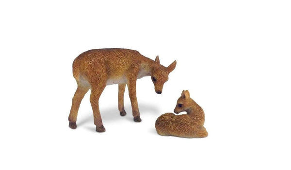 Miniature Mother Deer and her Fawn, Fairy Garden Deer, Deer Cake Topper