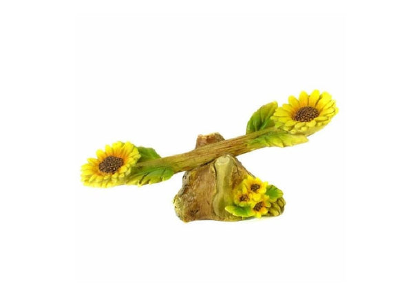 Fairy Garden Spring Seesaw, Sunflower Seesaw. Yellow Flower Seesaw
