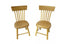 Pair of Light Oak Dollhouse Chairs, Miniature Dollhouse Kitchen Chairs, 1:12 Scale