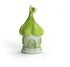 Miniature Green Swirl Top Fairy House, Fairy Garden House, Green Cake Topper